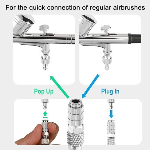 Hubest Airbrush Quick Release Disconcect مع G1/8 "Slad و Badger & Paasche Mal in Kuwait