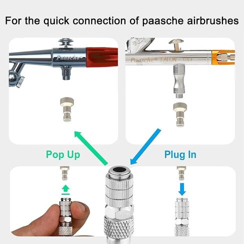 Hubest Airbrush Quick Release Disconcect مع G1/8 "Slad و Badger & Paasche Mal in Kuwait