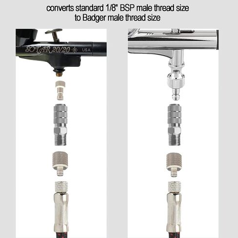 Hubest Airbrush Quick Release Disconcect مع G1/8 "Slad و Badger & Paasche Mal in Kuwait