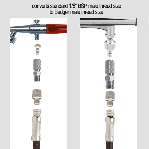 Hubest Airbrush Quick Release Disconcect مع G1/8 "Slad و Badger & Paasche Mal in Kuwait