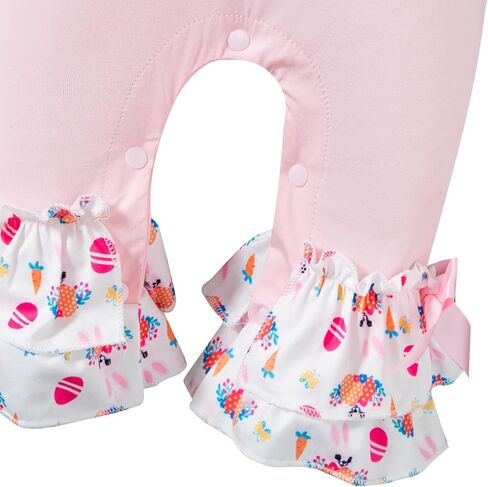 LATOBREATH Newborn Baby Girl Ruffle Romper My First Easter Festival Outfit Set in Saudi Arabia