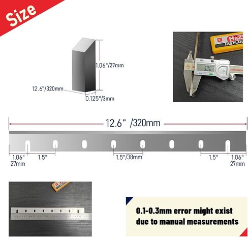 12-1/2-Inch Planer Blades Knives for DeWalt DW733 Planer DW7332 Replacement Blades Thicknesser Planer Parts, HSS 12-1/2" x 1-1/16" x 1/8"- 4 pcs in Saudi Arabia