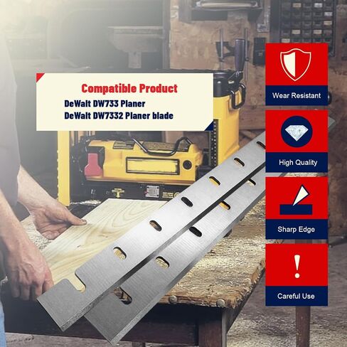 12-1/2-Inch Planer Blades Knives for DeWalt DW733 Planer DW7332 Replacement Blades Thicknesser Planer Parts, HSS 12-1/2" x 1-1/16" x 1/8"- 4 pcs in Saudi Arabia