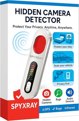 5-in-1 Hidden Camera Detectors, RF GPS Tracker Detector, Camera Detector Spy Camera Finder, Hidden Bug and Camera Detectors, Listening Device Detector, Portable Design, for Hotels & Car in Saudi Arabia
