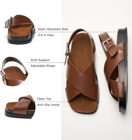 C. Paravano Women's Flat Flat - Slippers بدعم من القوس - شرائح أزياء قابلة للتعديل على مشبك للمشي غير الرسمي والشاطئ in Kuwait