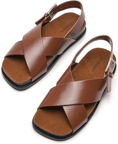 C. Paravano Women's Flat Flat - Slippers بدعم من القوس - شرائح أزياء قابلة للتعديل على مشبك للمشي غير الرسمي والشاطئ in Kuwait