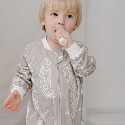 Organic Cotton Long Sleeve Footed Sleep Bag | 1.0 TOG | GOTS Certified, OEKO-TEX® STANDARD 100 Certified in Saudi Arabia