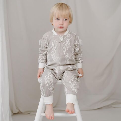 Organic Cotton Long Sleeve Footed Sleep Bag | 1.0 TOG | GOTS Certified, OEKO-TEX® STANDARD 100 Certified in Saudi Arabia