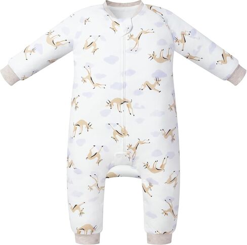 Organic Cotton Long Sleeve Footed Sleep Bag | 1.0 TOG | GOTS Certified, OEKO-TEX® STANDARD 100 Certified in Saudi Arabia