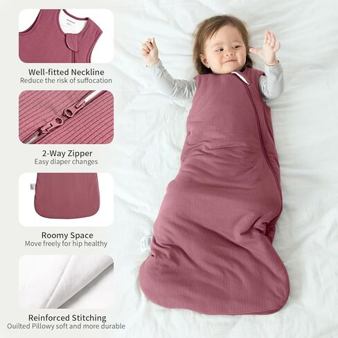 Rayon Made from Bamboo Sleep Sack 18-24 Months 0.5 Tog Soft Lightweight Toddler Sleep Sack 2t for Babies 2-Way Zipper Wearable Blanket Baby 18 Months in Kuwait