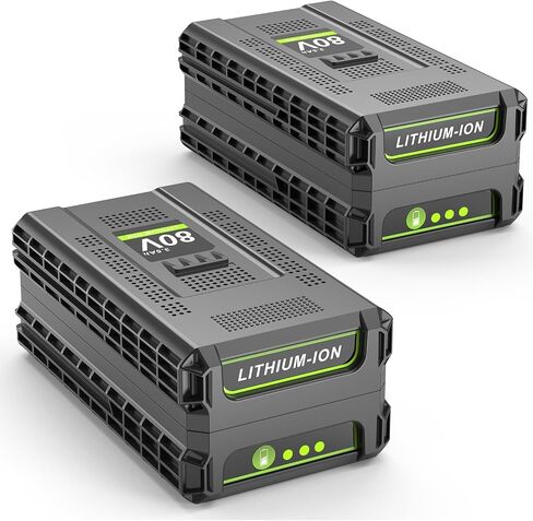 2 حزم 80V 3.5AH بطارية الليثيوم استبدالها لـ Greenworks 80V بطارية GBA80400 GBA80250 GBA80200 ، 3500MAH سعة عالية ، ملائمة لأدوات الطاقة الخضراء 80 فولت PW80L420 TL80L00 LMB407 in Saudi Arabia