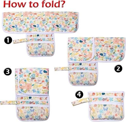 Teamoy Portable Diaper Changing Pad, Foldable Baby Changing Pad with Pockets, Portable Diaper Clutch for Baby, Washable Travel Diaper Change Mat for Home Travel, Owl in Saudi Arabia