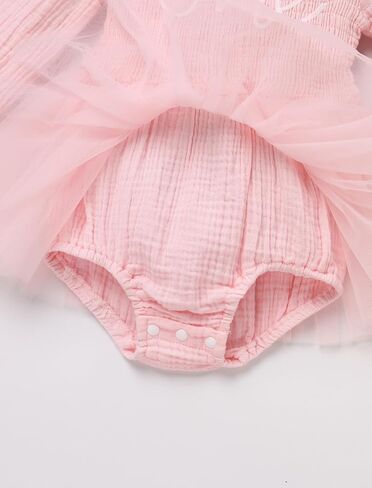 IDOPIP Strawberry Butterfly 1st Birthday Outfit for Baby Girls Embroidery One Romper Smocked Tutu Dress with Headband Clothes in Saudi Arabia