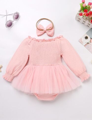 IDOPIP Strawberry Butterfly 1st Birthday Outfit for Baby Girls Embroidery One Romper Smocked Tutu Dress with Headband Clothes in Saudi Arabia