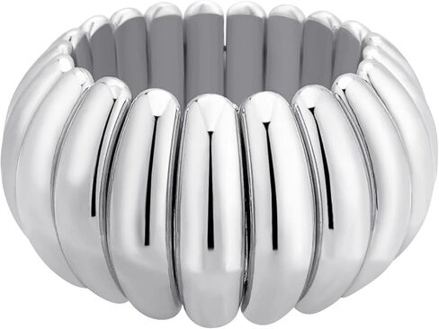 HIIXHC Vintage Bangle Bracelets For Women Gold Polished Chunky Oval Bangle Bracelet Cuff Bracelets for Women with Gift Bag in Kuwait