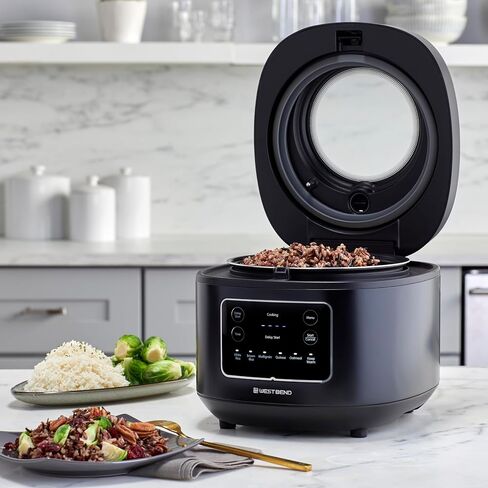 West Bend 20 Cup Multi-Function Rice Cooker, Stainless Steel in Kuwait