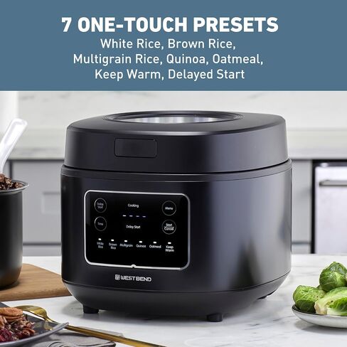 West Bend 20 Cup Multi-Function Rice Cooker, Stainless Steel in Kuwait