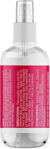 Maxi-Guard Pet Skin Care Spray Zn7 Derm with Neutralized Zinc for Dogs, Cats, Bovine, Exotics and Companion Animals (4oz), red/White in Kuwait