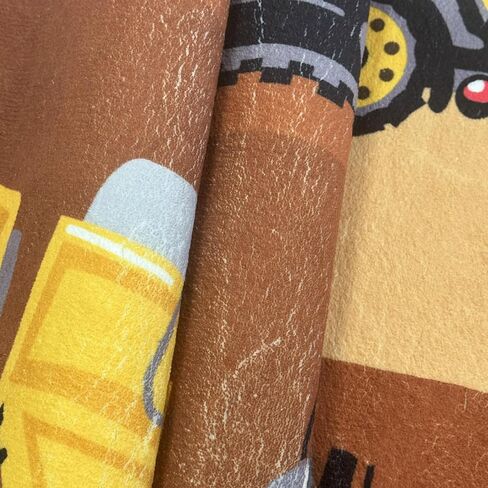 Vehicle Kids Play Rug Car Carpet 3x5Ft Digger Truck Boys Bedroom Rug Children Playtime Mat Soft Game Rug Construction Engineering Playroom Rug, Easy Washable Nursery Rug in Saudi Arabia