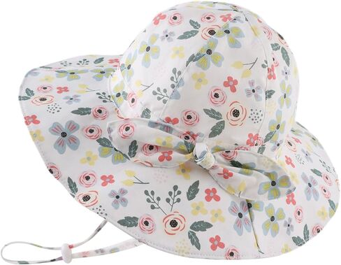 OMUKY Baby Sun Hat Toddler Bucket Hats UPF 50+ Sun Protection Summer Beach Hats Infant Wide Brim Hat in Kuwait