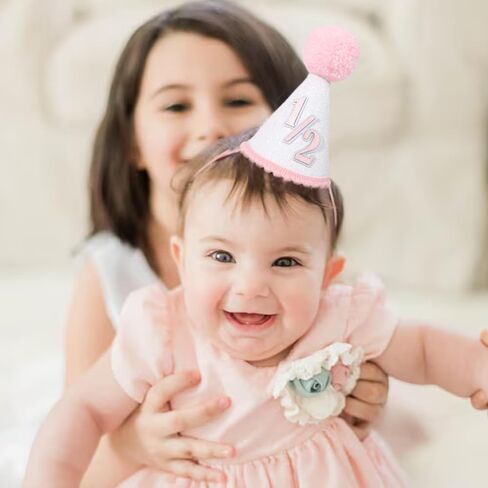 قبعة نصف عيد ميلاد للطفل - 1/2 عيد ميلاد قبعة التاج ، دعامة صورة الطفل لمدة 6 أشهر ، Mini Crown in Kuwait