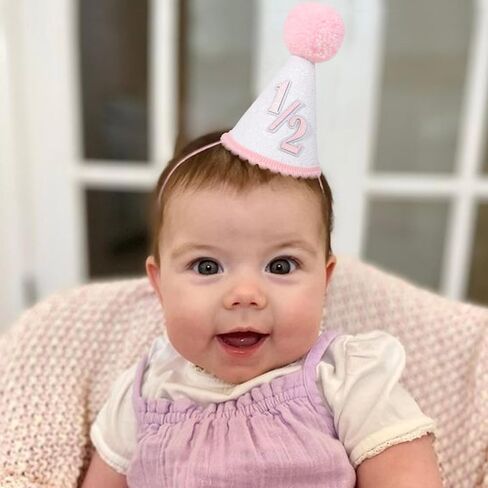 قبعة نصف عيد ميلاد للطفل - 1/2 عيد ميلاد قبعة التاج ، دعامة صورة الطفل لمدة 6 أشهر ، Mini Crown in Kuwait
