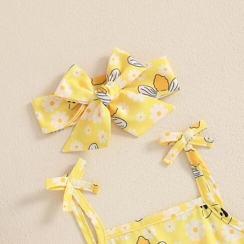 Newborn Baby Girl Clothes Sleeveless Flower Tulle Patchwork Romper Dress with Bowknot Hairband Summer Outfits in Kuwait