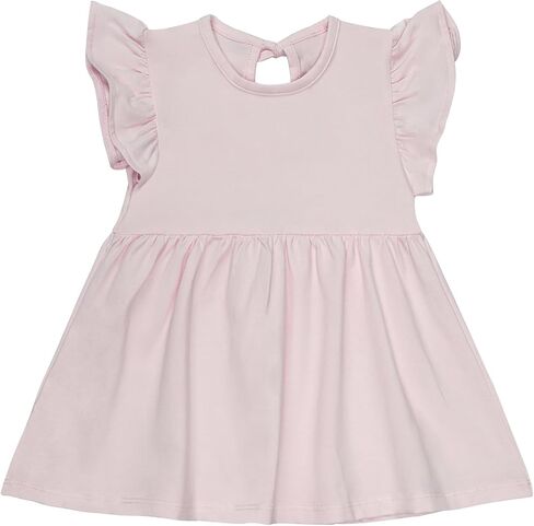 2pack طفل طفل طفلة بوهو فستان قطن كشكش الأكمام الصلبة طباعة صيف شاطئ الصيف sundress in Kuwait