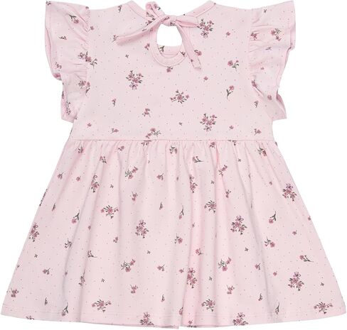 2pack طفل طفل طفلة بوهو فستان قطن كشكش الأكمام الصلبة طباعة صيف شاطئ الصيف sundress in Kuwait