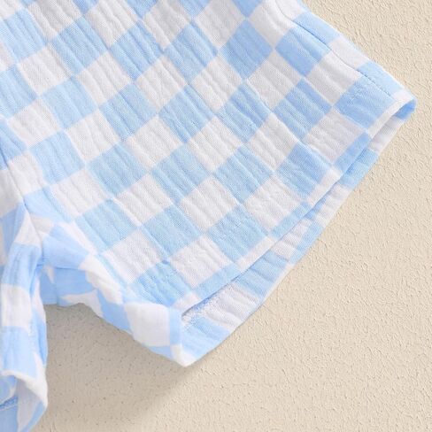 Lamuusaa Toddler طفلة طفلة ملابس صيفية ملابس بلا أكمام دبابة Top Cami checkerboard شورتات قطن الكتان in Kuwait