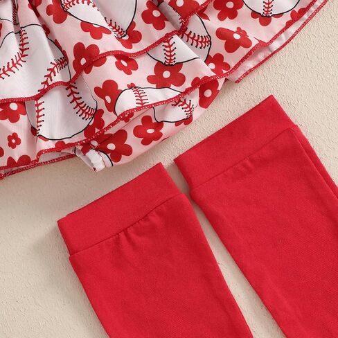 Newborn Baby Girl Baseball Outfit My 1st Baseball Season Romper Ruffle Shorts Set Headband Socks Summer Clothes in Saudi Arabia