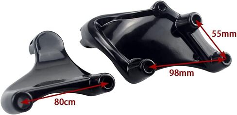 WOWTK Passenger Footpeg مع مجموعة تثبيت، دواسة مساند قدم الركاب الخلفية مع مجموعة تثبيت لـ Harley Sportster Forty-Eight 48 Seventy-Two 72 883 1200 2014-2022، أسود in Saudi Arabia