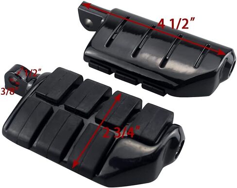 WOWTK Passenger Footpeg مع مجموعة تثبيت، دواسة مساند قدم الركاب الخلفية مع مجموعة تثبيت لـ Harley Sportster Forty-Eight 48 Seventy-Two 72 883 1200 2014-2022، أسود in Saudi Arabia