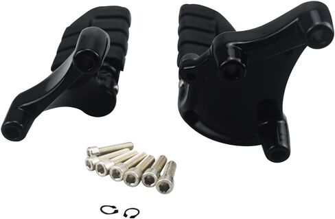 WOWTK Passenger Footpeg مع مجموعة تثبيت، دواسة مساند قدم الركاب الخلفية مع مجموعة تثبيت لـ Harley Sportster Forty-Eight 48 Seventy-Two 72 883 1200 2014-2022، أسود in Saudi Arabia