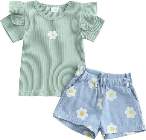 Newborn Baby Girl Clothes Set Short Sleeve Letter Tops Casual Toddler Shorts Set Infant Girl Summer Outfit in Saudi Arabia