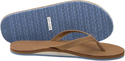 Hari Mari- Fields- Women's Nubuck Leather Flip Flops with Colorful Outsole- No Break Ins, Firm Arch Support, and Beveled Edge to Reduce Tripping in Saudi Arabia