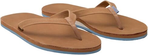 Hari Mari- Fields- Women's Nubuck Leather Flip Flops with Colorful Outsole- No Break Ins, Firm Arch Support, and Beveled Edge to Reduce Tripping in Saudi Arabia