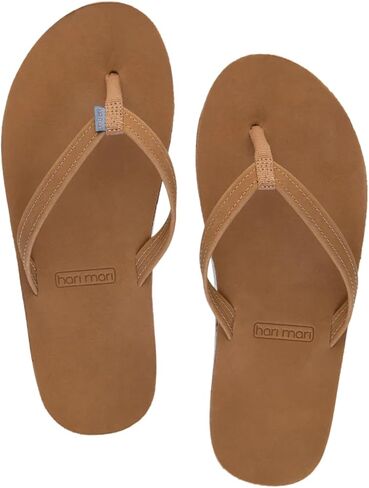 Hari Mari- Fields- Women's Nubuck Leather Flip Flops with Colorful Outsole- No Break Ins, Firm Arch Support, and Beveled Edge to Reduce Tripping in Saudi Arabia