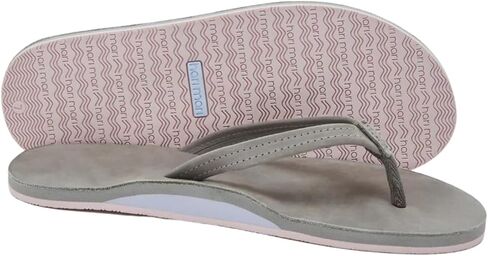 Hari Mari- Fields- Women's Nubuck Leather Flip Flops with Colorful Outsole- No Break Ins, Firm Arch Support, and Beveled Edge to Reduce Tripping in Saudi Arabia