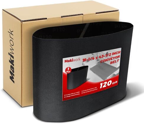 Drum Sander Feed Belt Conveyor - Compatible with Steel City 16-32 Drum Sander, Silicone Carbide, 16-1/4" x 43-1/2", 120 Grit in Kuwait