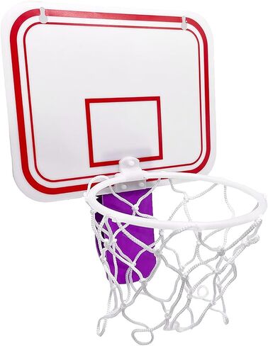 TaktZeit Office Basketball Hoop Clip for Trash Can Basketball Game Small Basketball Board Clip لسلة النفايات في الحمام وغرفة النوم والحمام والمكتب (أبيض، 6.3 بوصة × 7.9 بوصة) in Kuwait