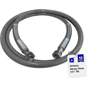 Cosmostar 1/4" x 7' Airless Paint Sprayer Whip Hose – Super Flexible, 3600 PSI Max Pressure, Durable, Universal Fit - (FBE) 245798