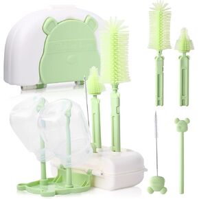 Baby Bottle Cleaner Brush Set Travel Baby Bottle Cleaning Kit Toddler Cleaning Set Travel Bottle Cleaner Kit After Birth Essentials for Mom Kit Toddler Travel Essential Convenience kit