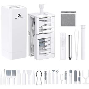 K&F Concept 32-in-1 Keyboard Cleaning Kit Laptop Cleaner - Multifunction Electronic Device Cleaner Set for Cell Phone Tablet PC Camera Keyboard Earbud