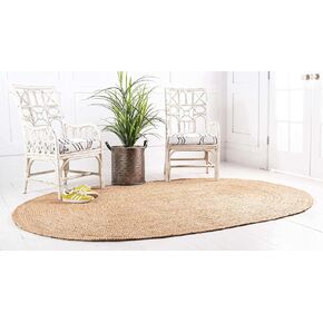 Hand Woven Natural Fiber Reversible High Traffic Resistant 100% Jute Burlap Braided Table Runner Area Rug 60 Inches Long Hand Crafted Rustic Vintage Dining (Natural Jute, 14" X 60" Inch)