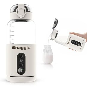 Shaggie Portable Milk أكثر دفئًا للسفر-التسخين السريع إلى 131 درجة فهرنهايت لحليب الأم وصيغة الطفل ، و USB قابلة لإعادة الشحن ، وعمر بطارية طويل ، وقوة تسرب ، وسعة كبيرة ، ومثالية للأمهات أثناء التنقل-أبيض