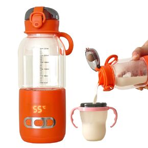 Portable Bottle Warmer 250ml Milk Warmer Constant Temperature Rechargeable Bottle Warmer Heated Travel Mug for Breastmilk or Formula