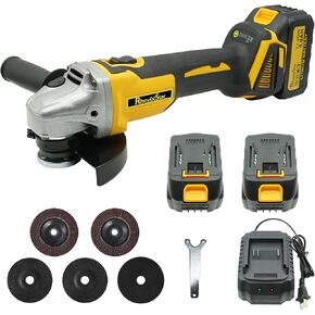 20V MAX 3/8 Inch Cordless Angle Grinder,Brushless Motor Lithium-Ion Power Tools,Auxiliary Handle for Cutting, Grinding, Polishing and Rust Removal,Variable Speeds in Kuwait