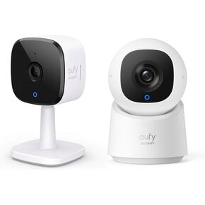 eufy Security Indoor Cam C120, 2K with Wi-Fi, IP Camera+ Indoor Cam C210, 1080p Resolution Security Camera with 360° PTZ