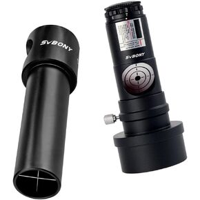 SVBONY SV197 Collimating Cheshire Eyepiece for Newtonian Reflector Telescope Bundle with SV121 Red Laser Collimator Adjustable 1.25 inch Collimation Eyepiece with 2 inches Adapter